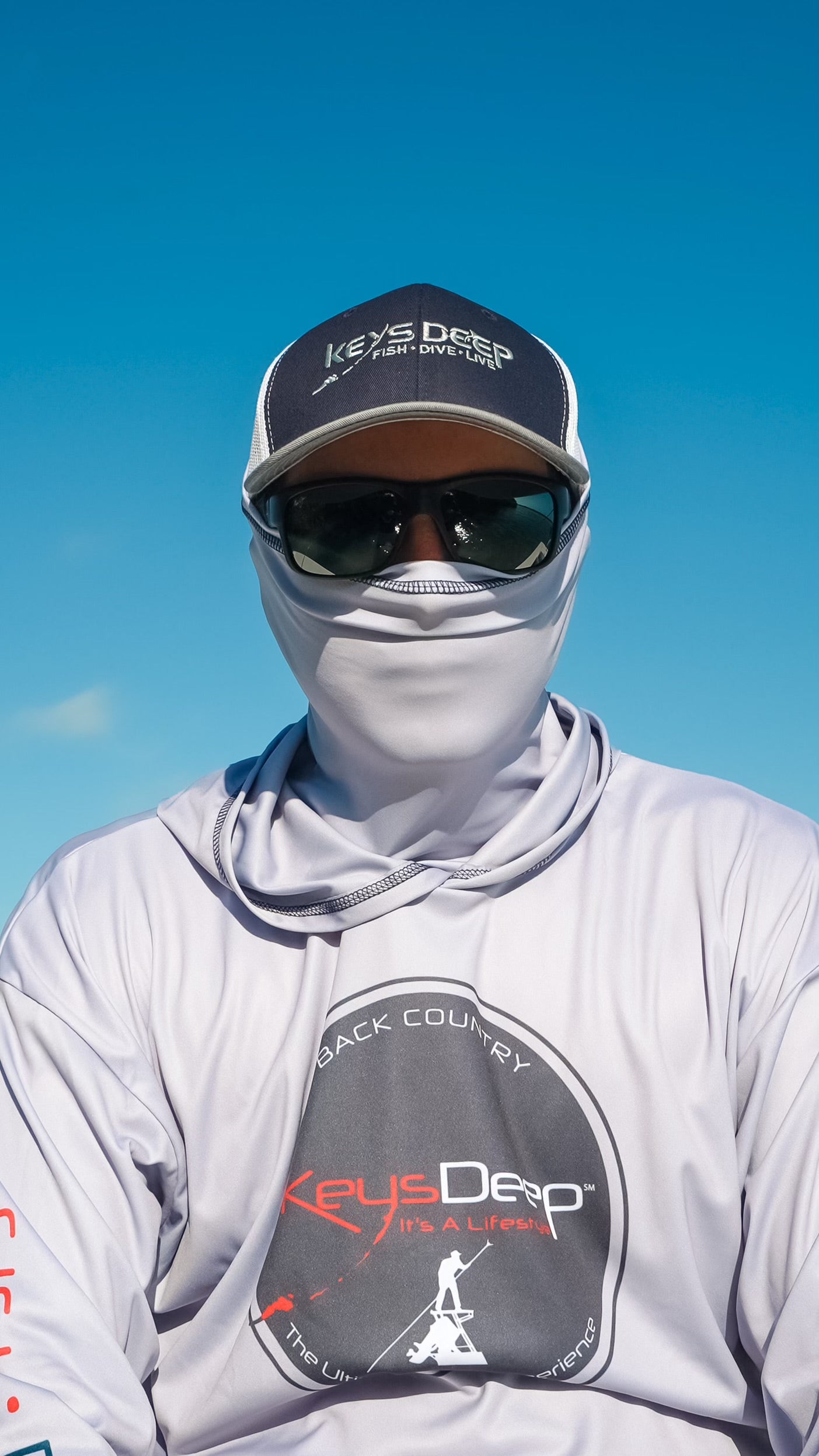 Back Country Fly-Fishing | Light Gray | Hoodie & Integrated Neck Gaiter
