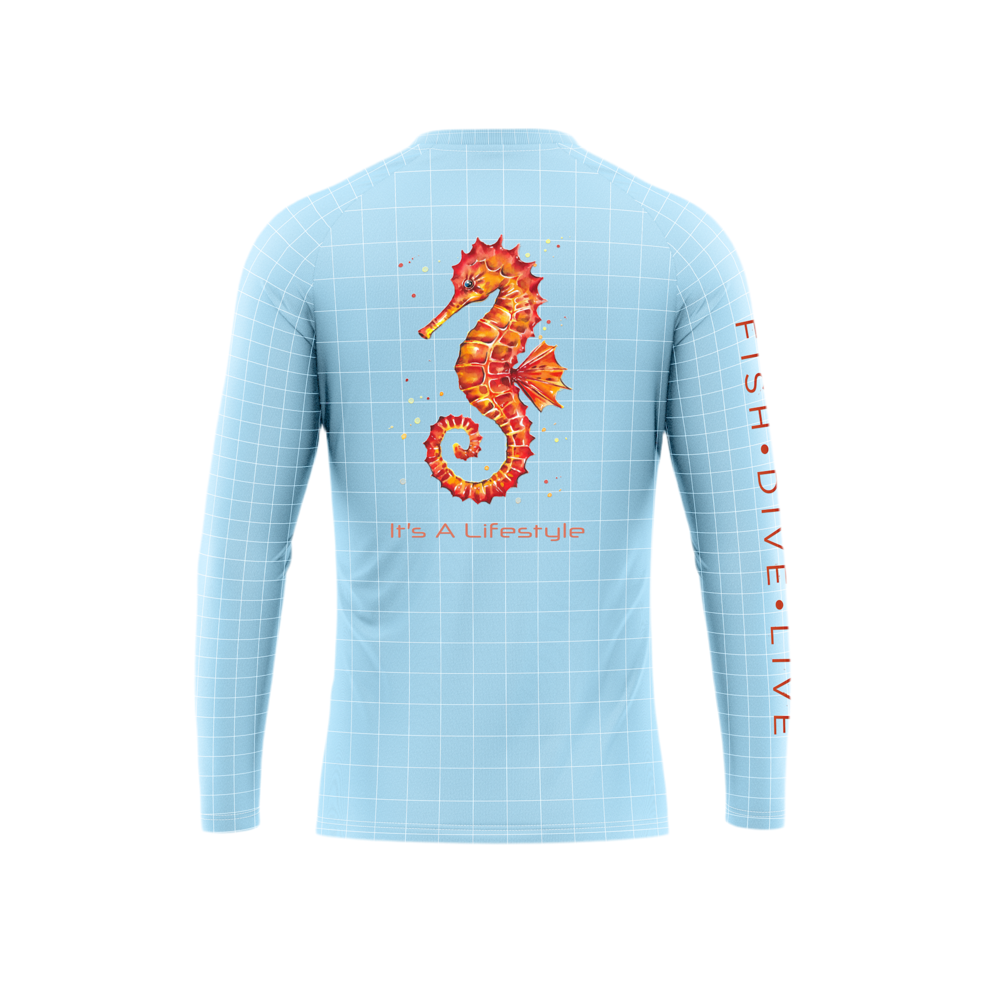 Ladies V-Neck & Toddler | Seahorse | Blue | Long Sleeve