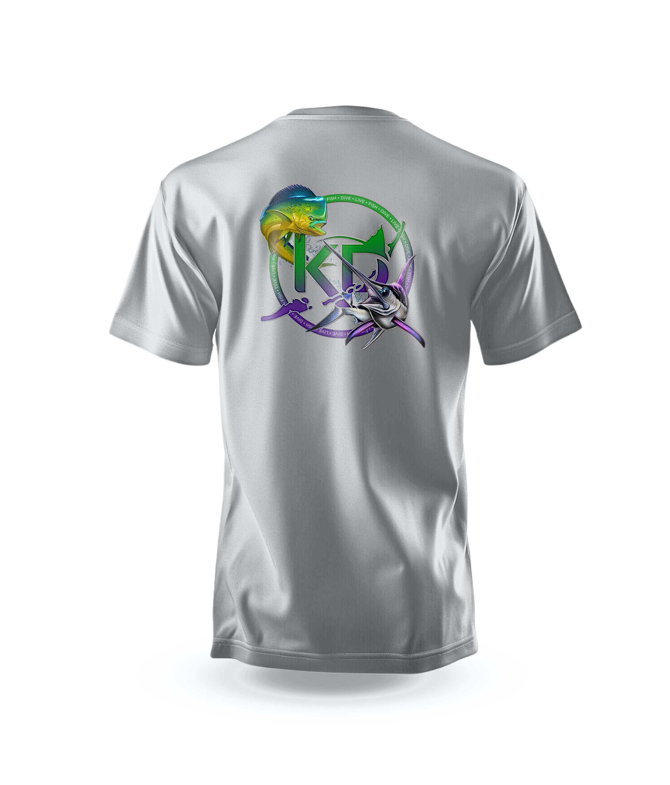 Mahi and Sword | Light Grey | Performance Short Sleeve