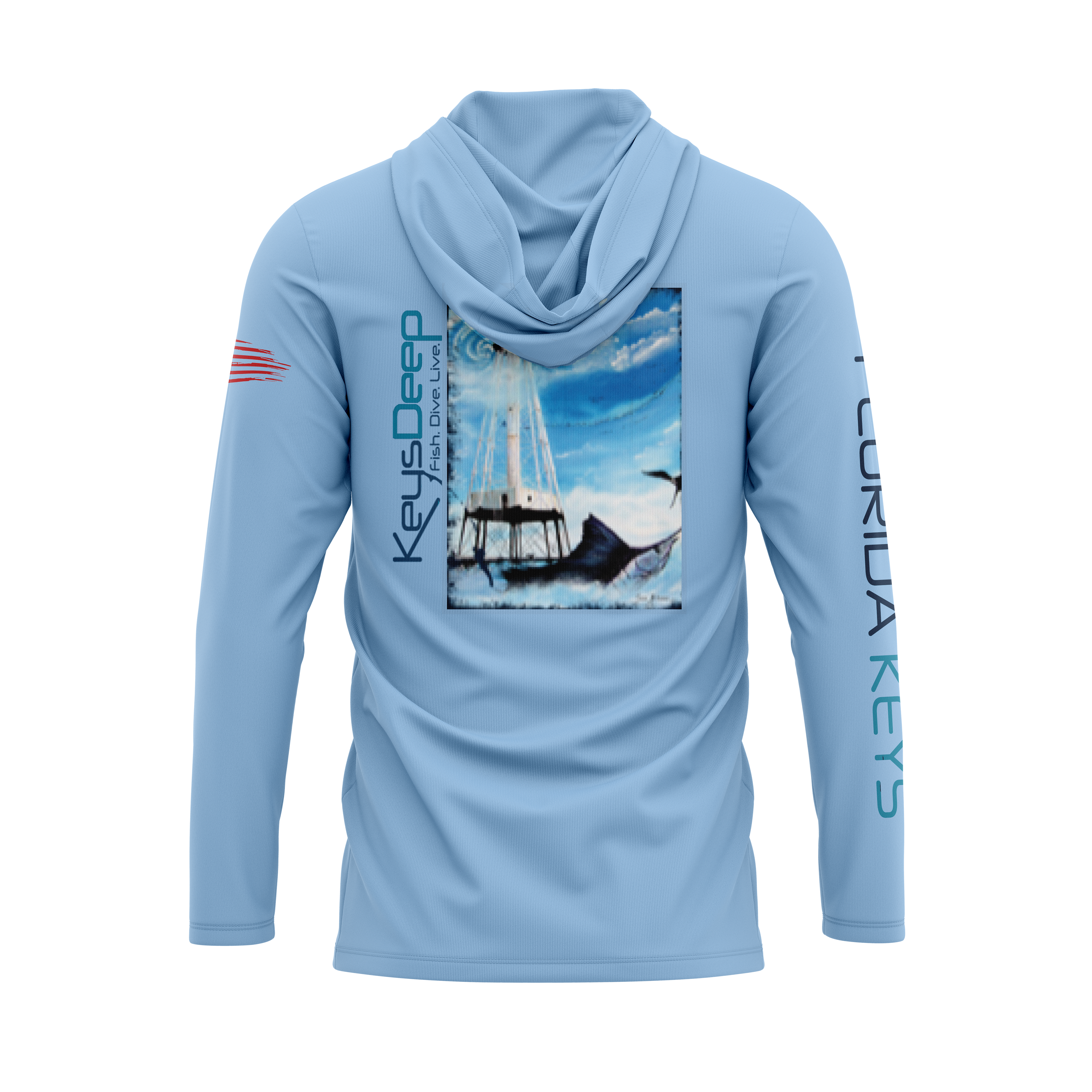Sam Milazzo Collection | Alligator Lighthouse | Light Blue | Long Sleeve Hoodie