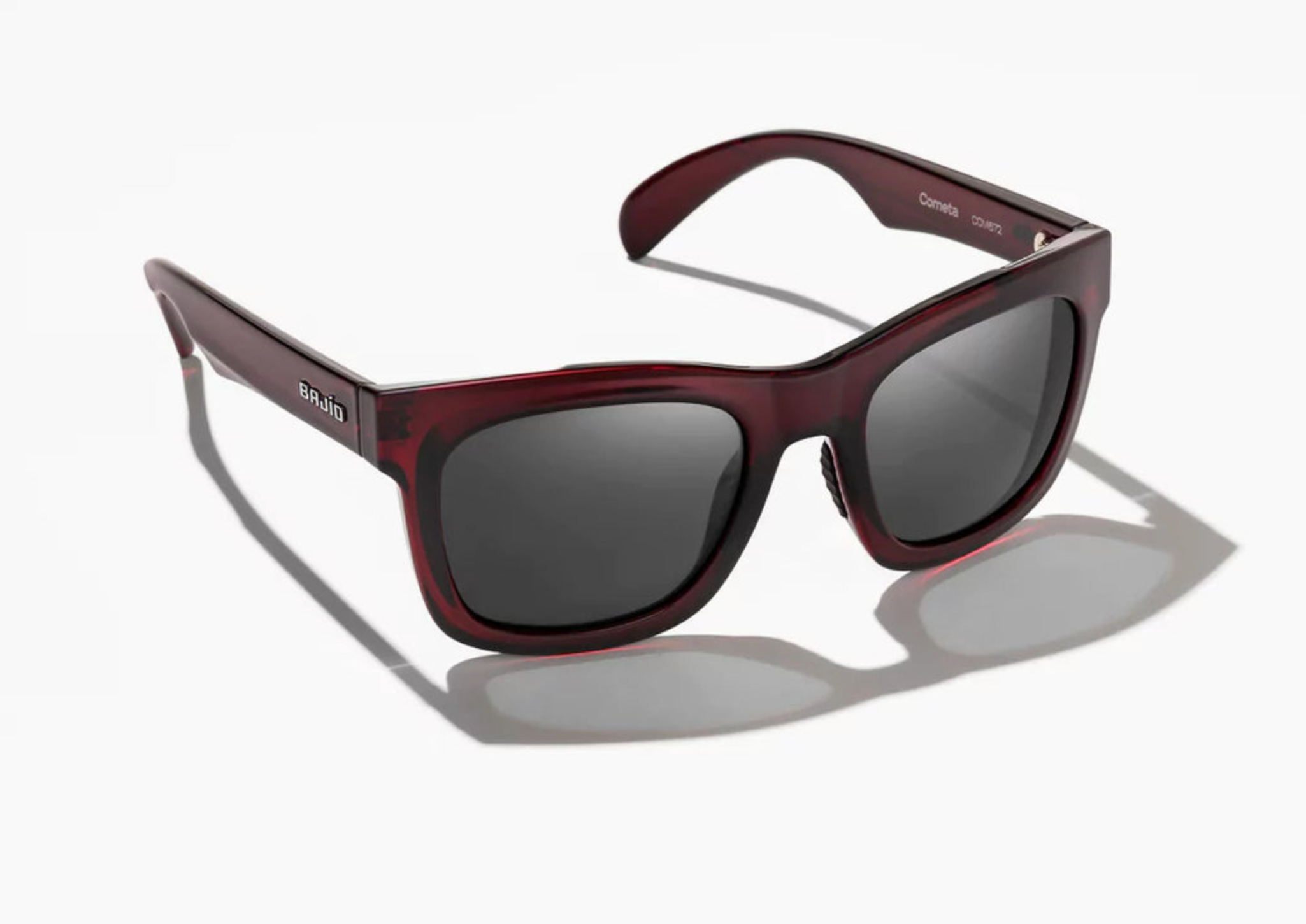 Cometa | Dark Red Gloss Frame | Grey Polycarbonate Lens