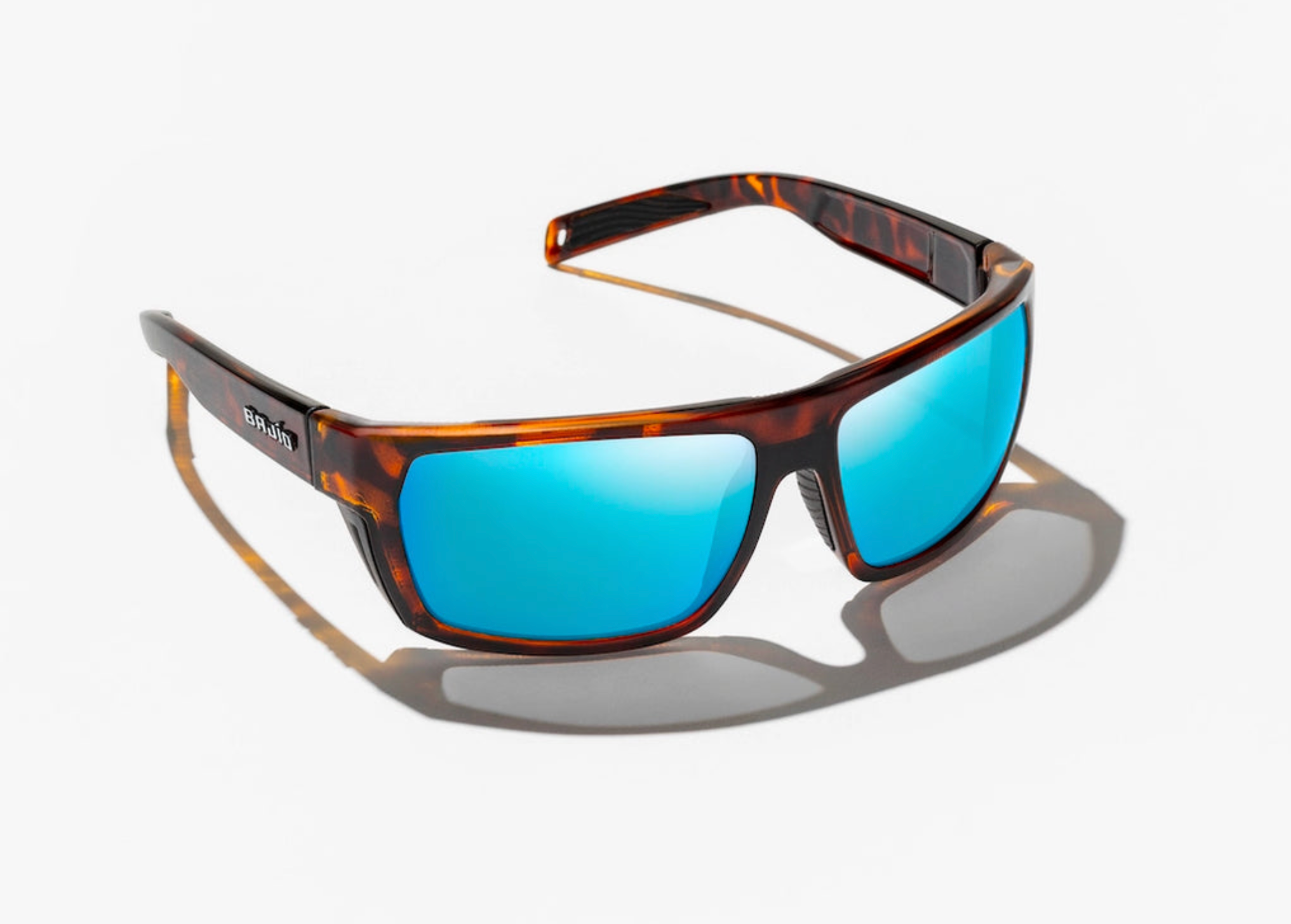Palometa | Brown Tortoise Matte Frame | Blue Mirror Glass Lenses