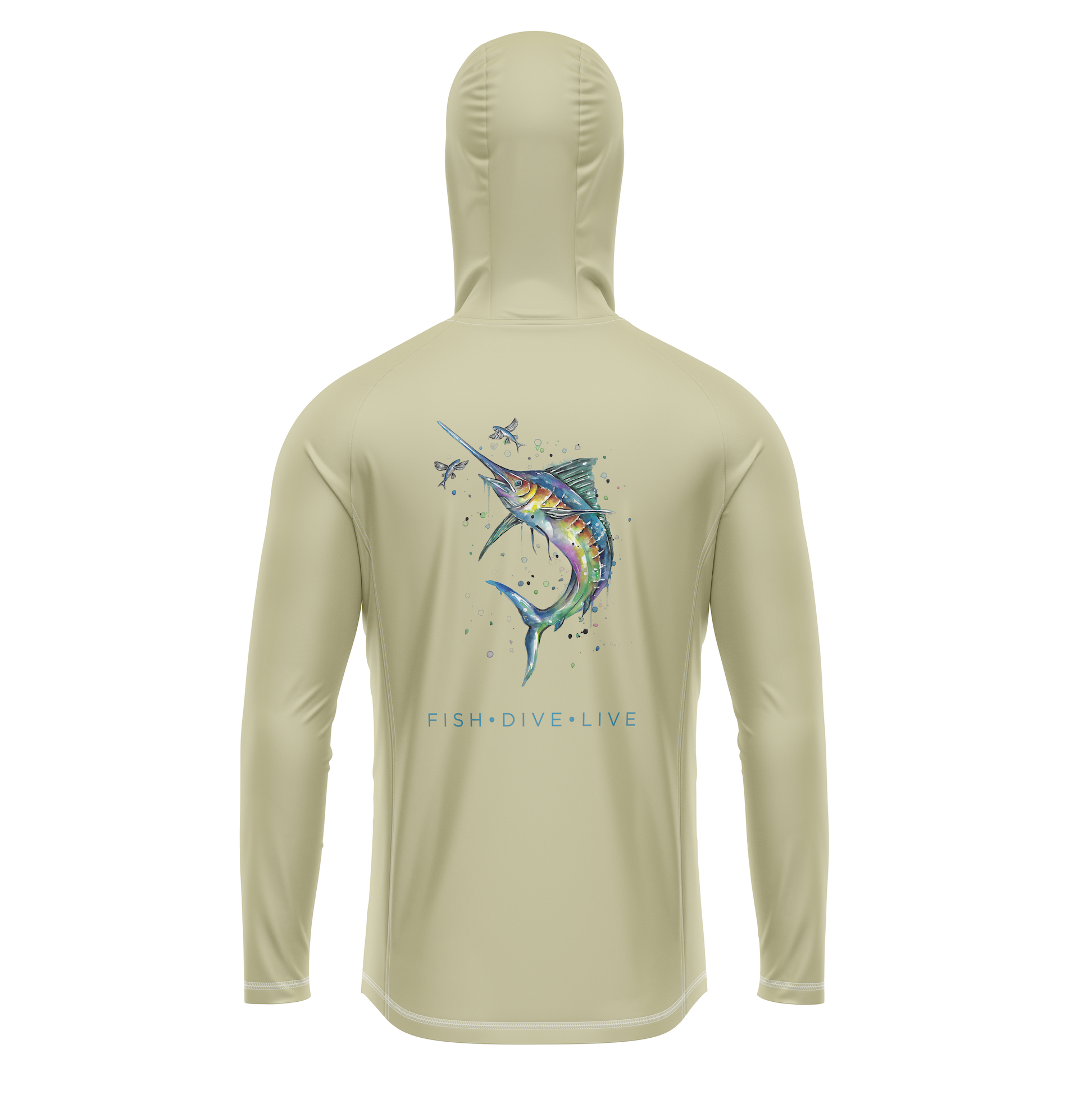 Watercolor Marlin | Yellow | Hoodie | Youth