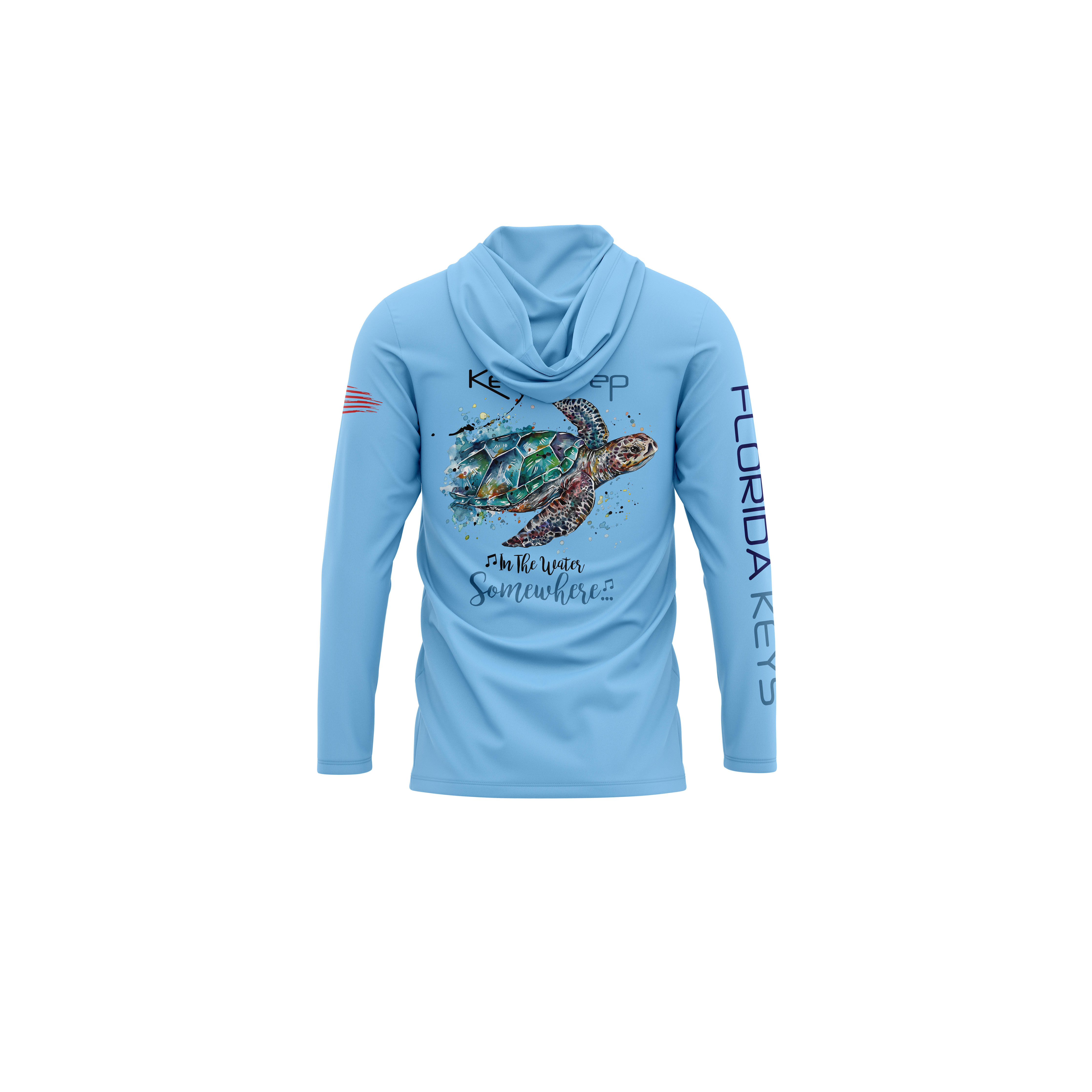 Youth | Sea Turtle | Light Blue | Hoodie Long Sleeve | Keysdeep