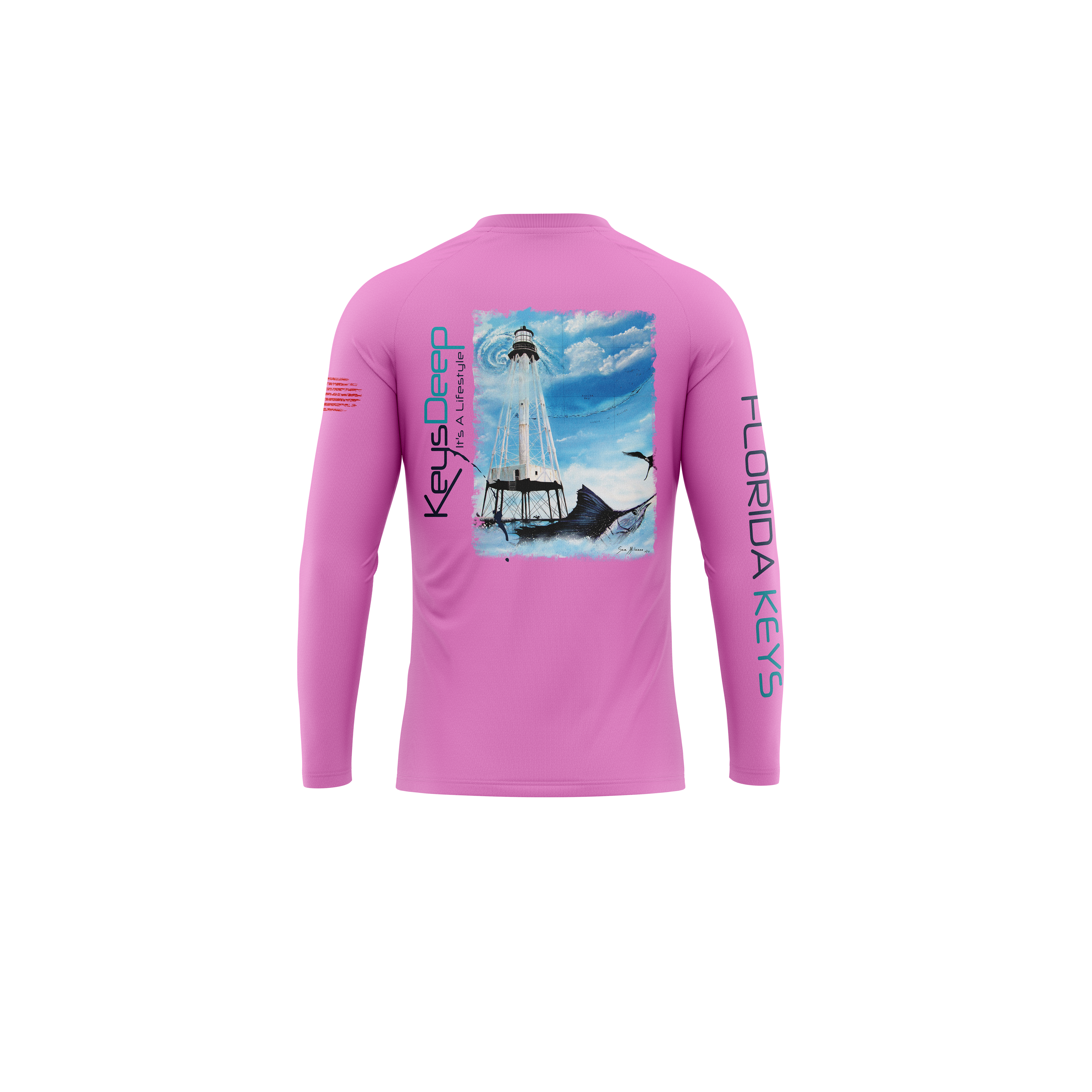 Youth | Sam Milazzo Alligator Lighthouse | Pink | Long Sleeve