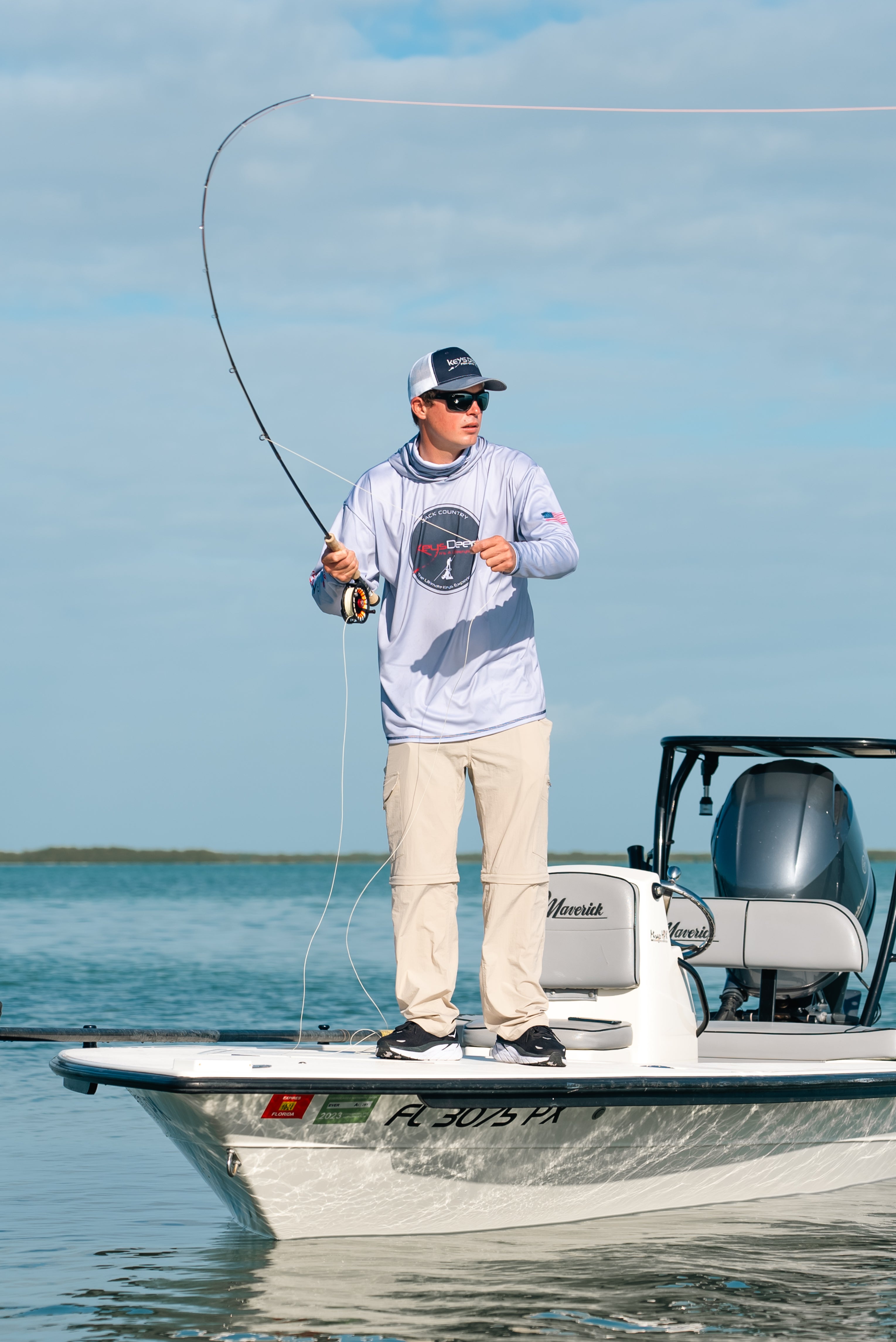 Back Country Fly-Fishing | Light Gray | Hoodie & Integrated Neck Gaiter