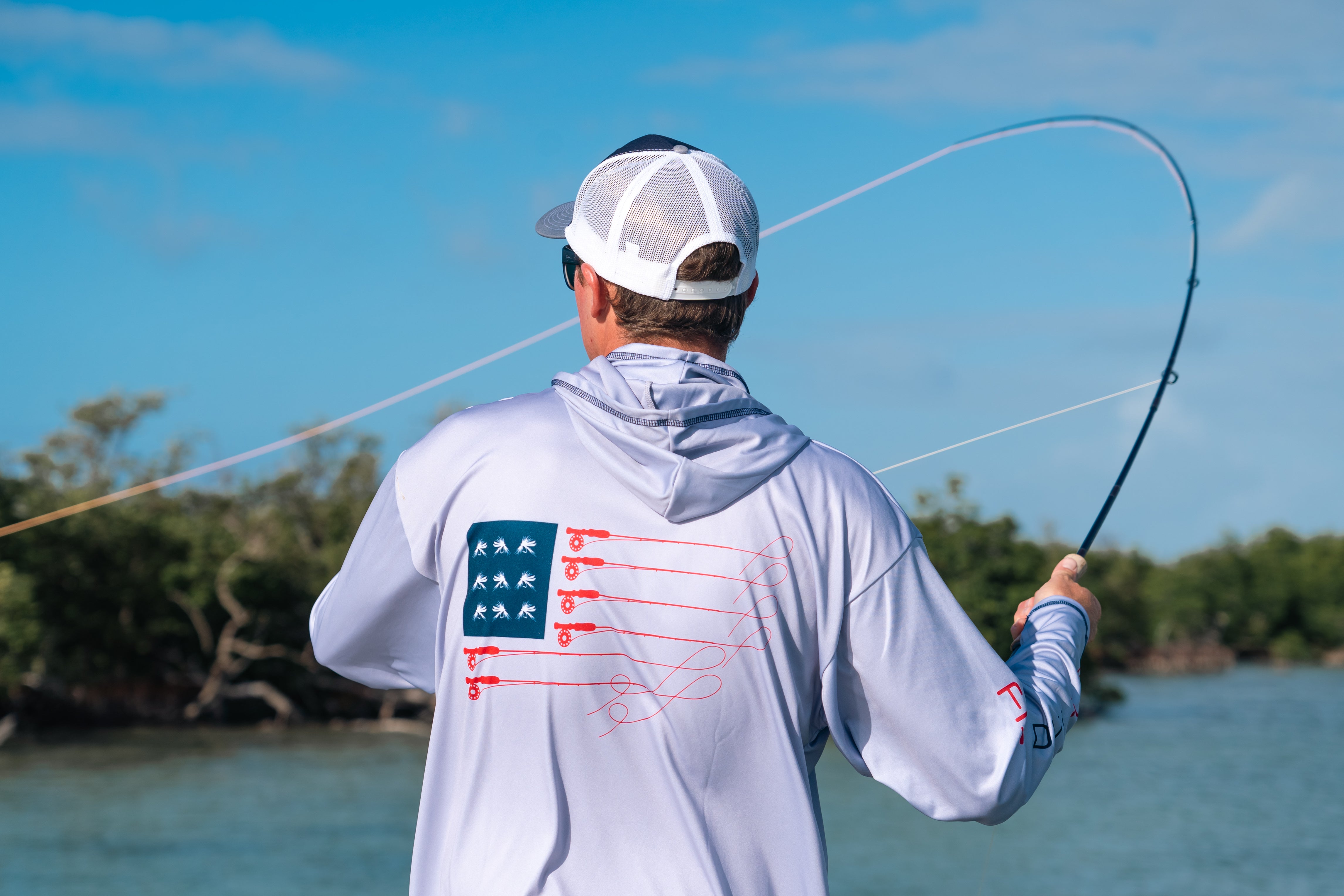 Performance fishing shirt Avail contour long sleeve - bahama blue