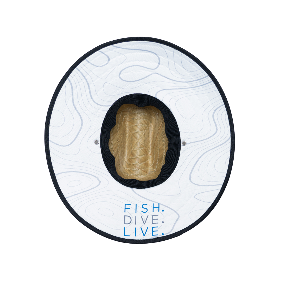Fish.Dive.Live | Contour Lines | Straw Hat