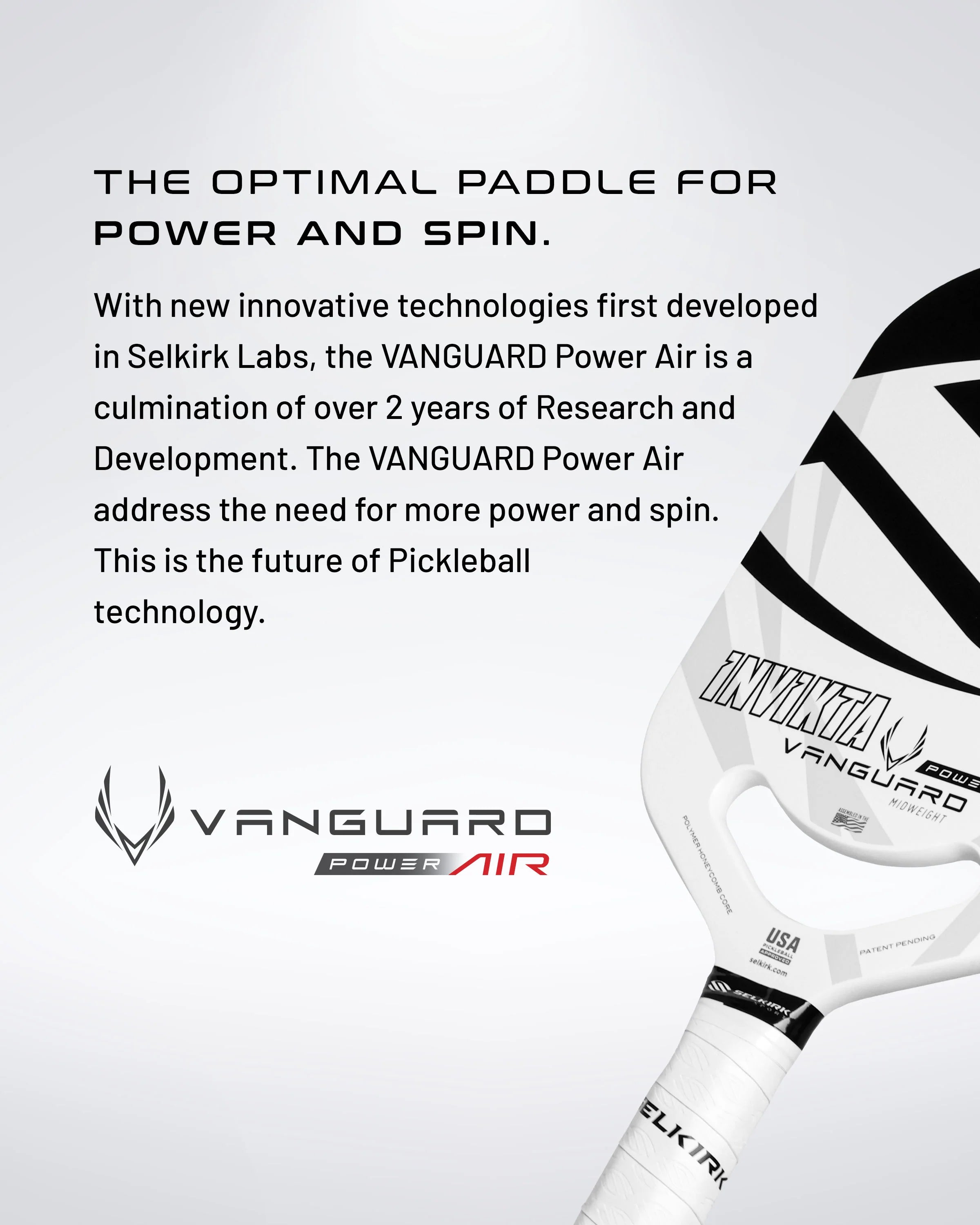 Vanguard Power Air - Invikta | Pickleball Paddle