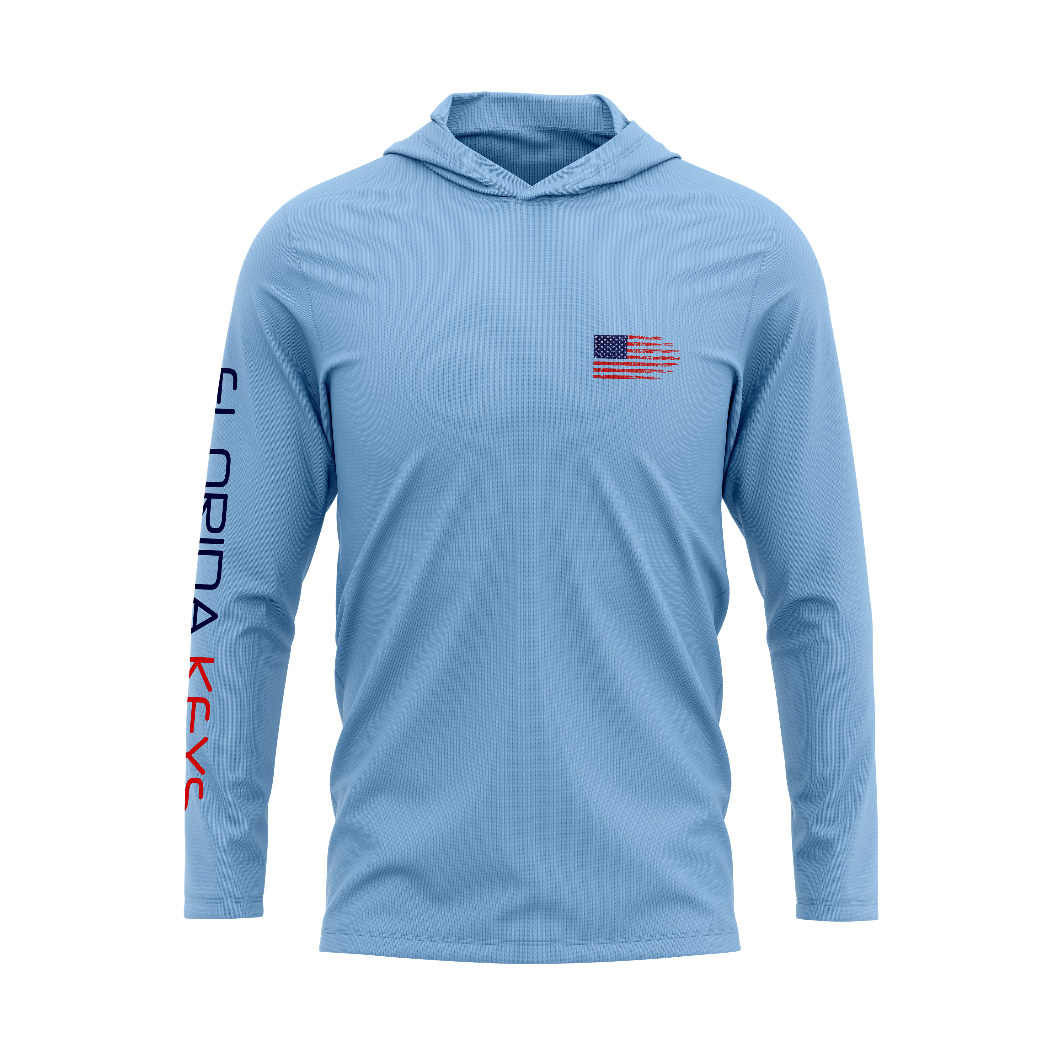 Americana | Light Blue | Hoodie Long Sleeve | Keysdeep