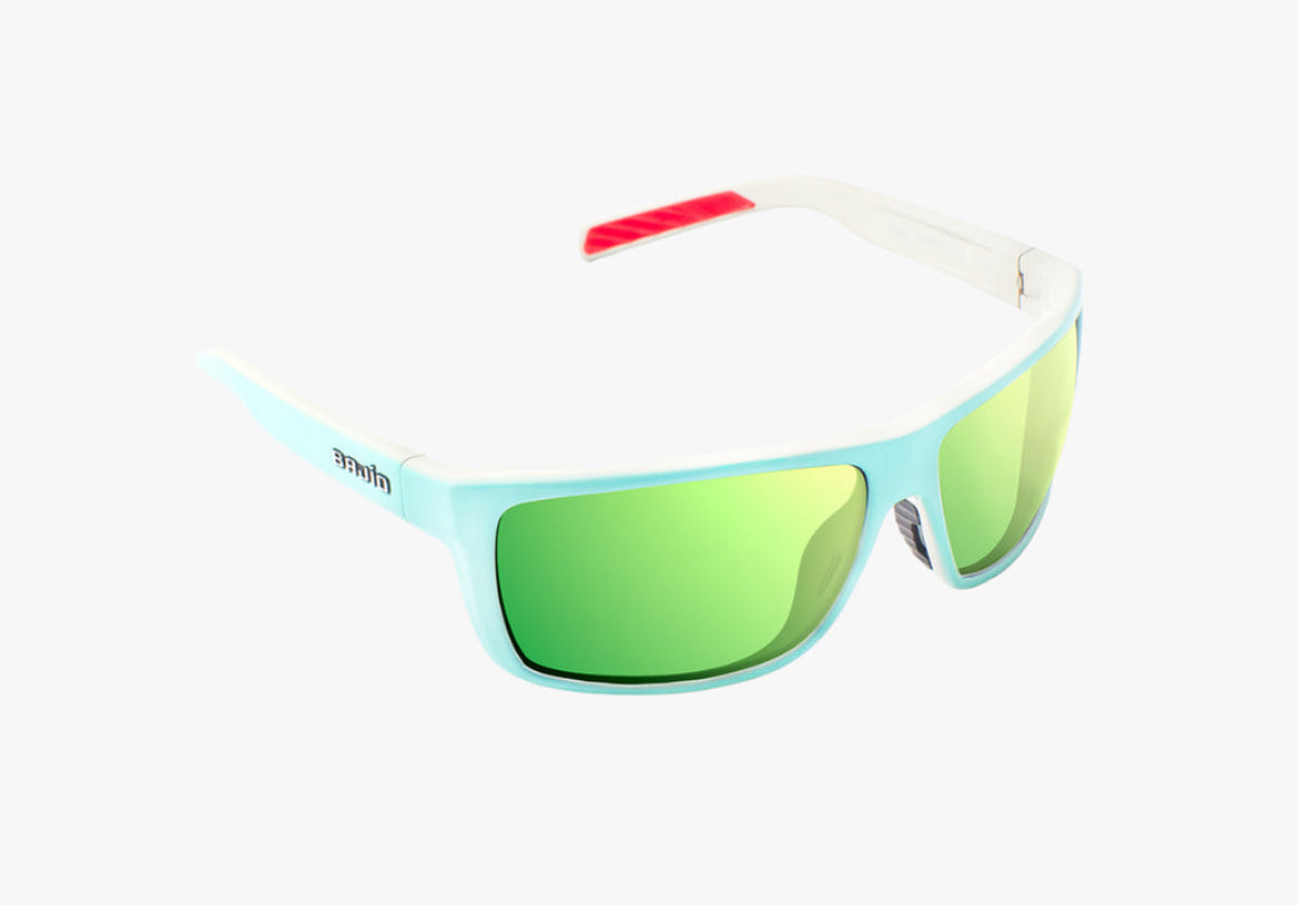 Sigs | Light Blue Frame | Green Mirror Glass Lenses | Bajio