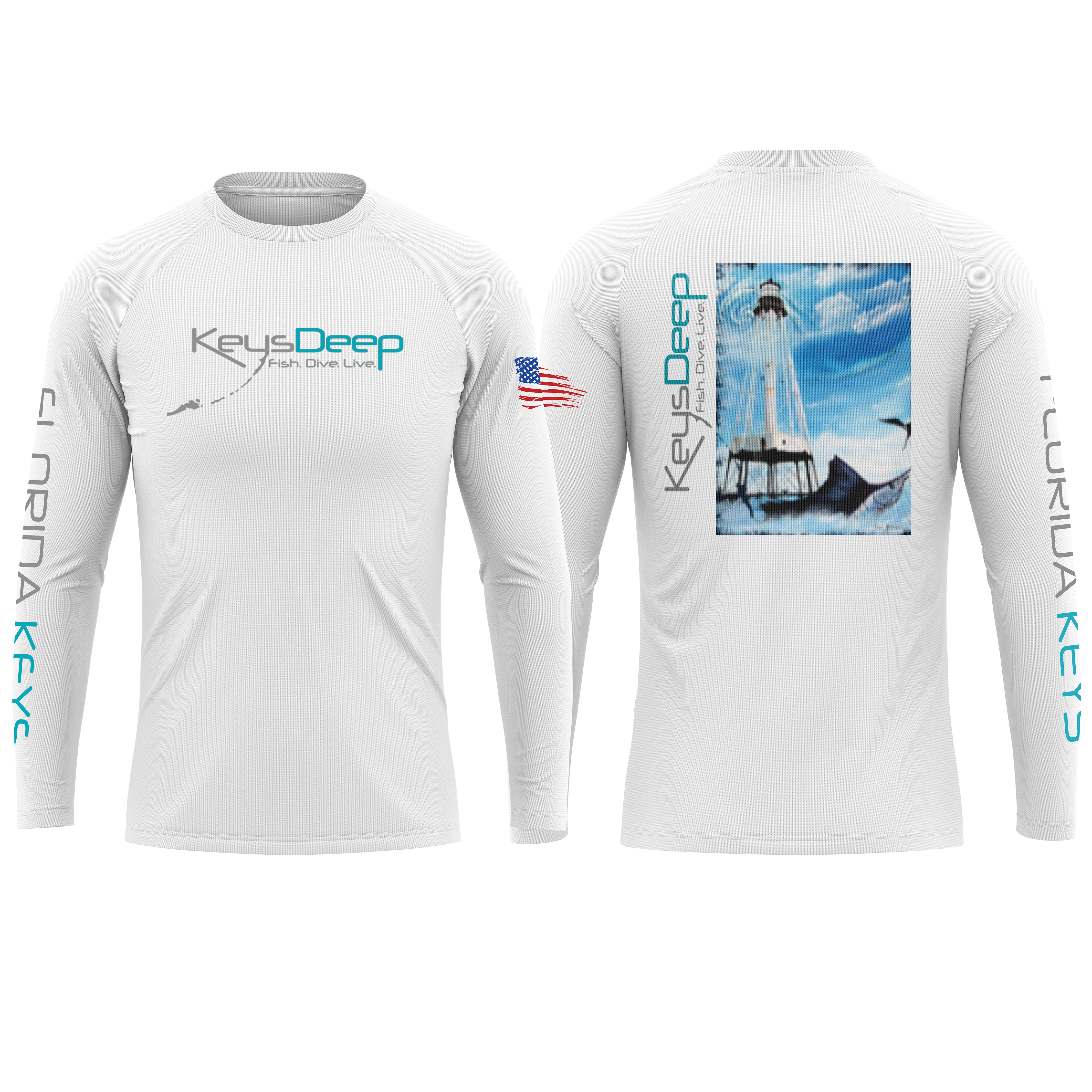 Sam Milazzo Collection | Alligator Lighthouse | White | Long Sleeve