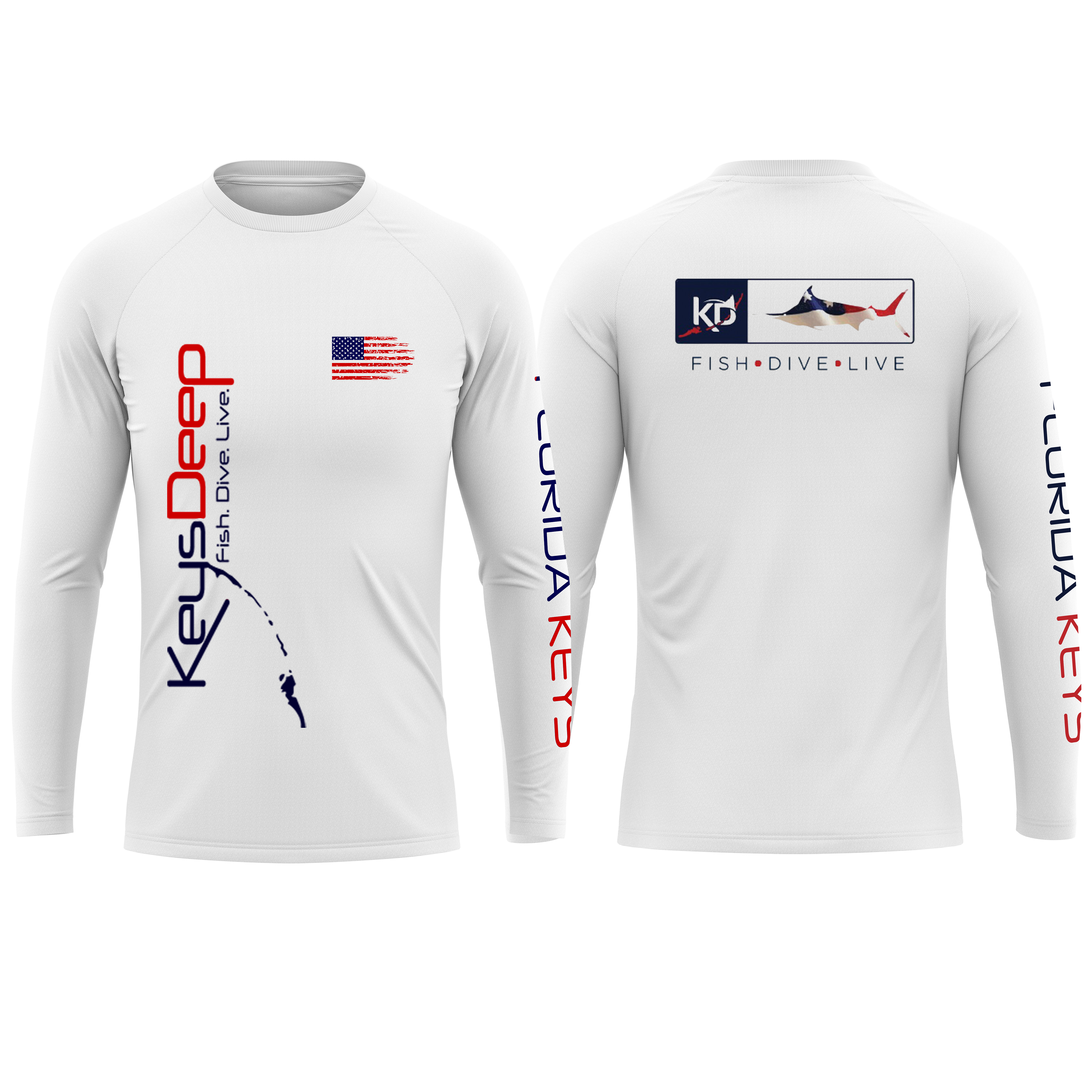 Americana | White | Long Sleeve | Keysdeep