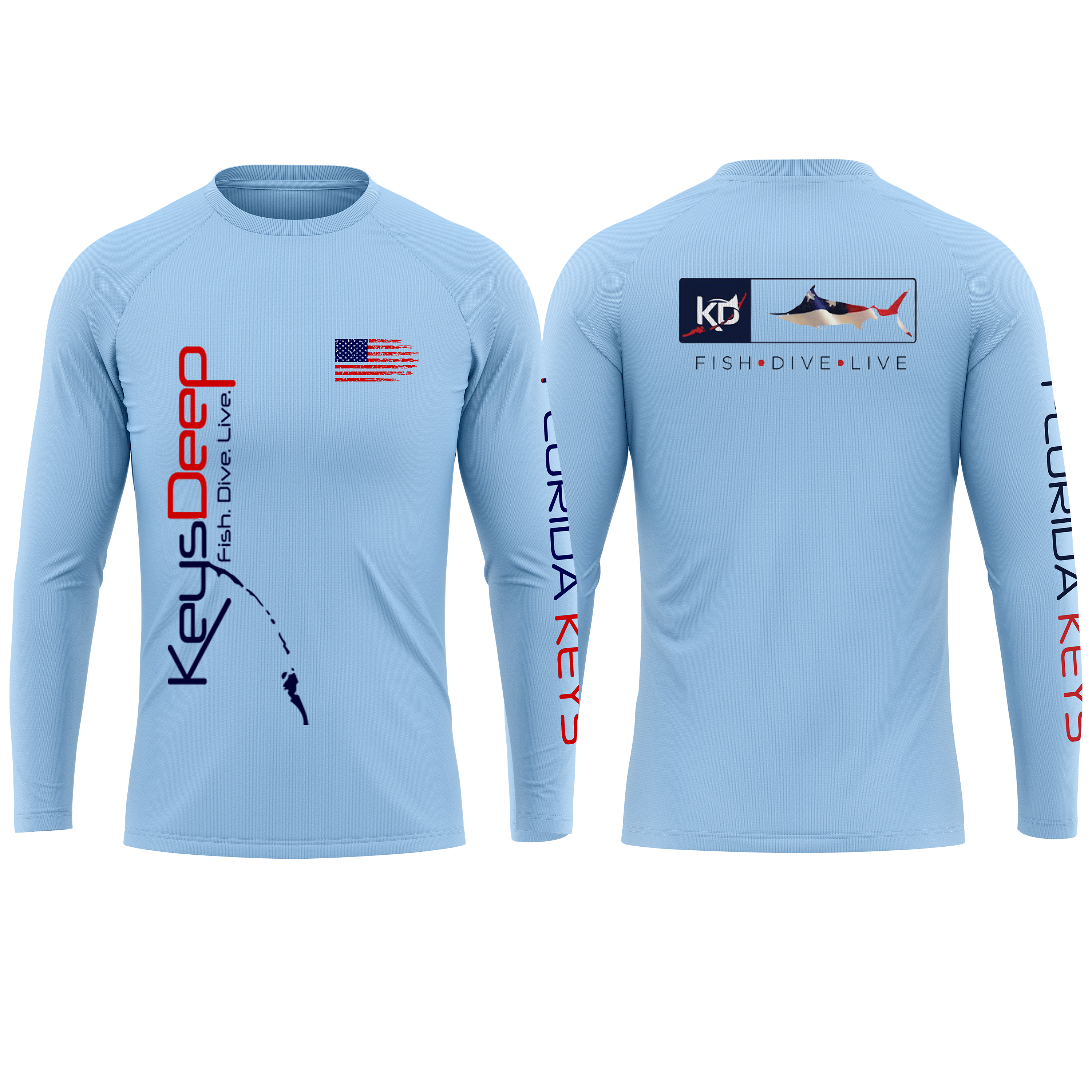 Americana | Light Blue | Long Sleeve | Keysdeep