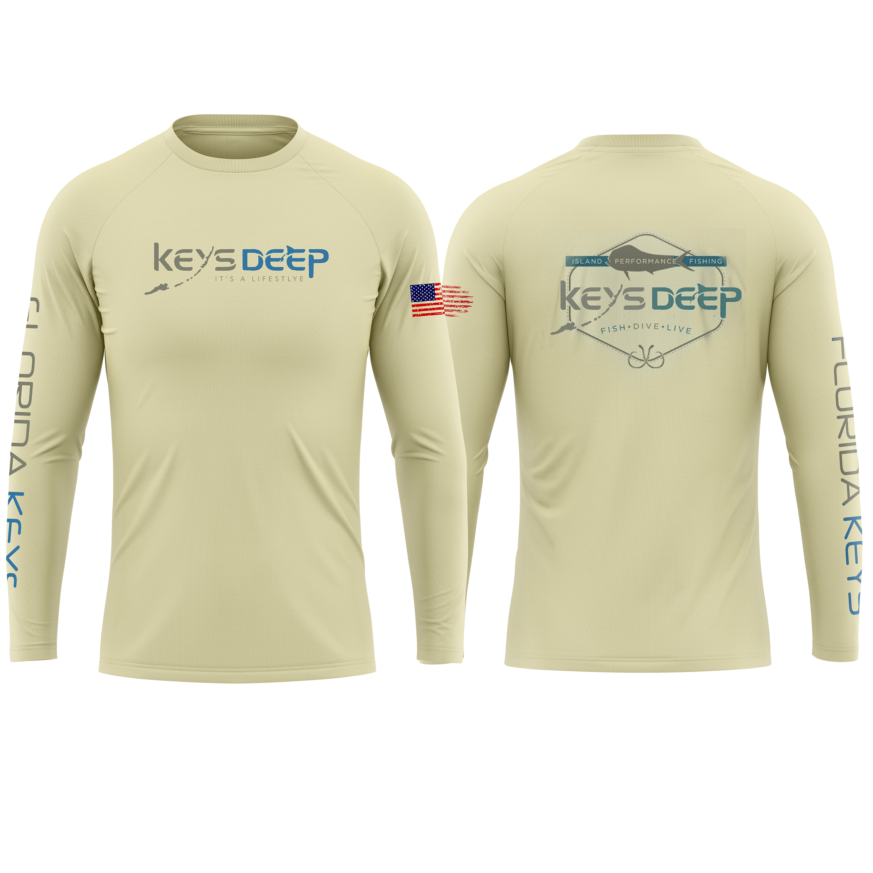 Mahi Hooks | Yellow  | Long Sleeve | Keysdeep