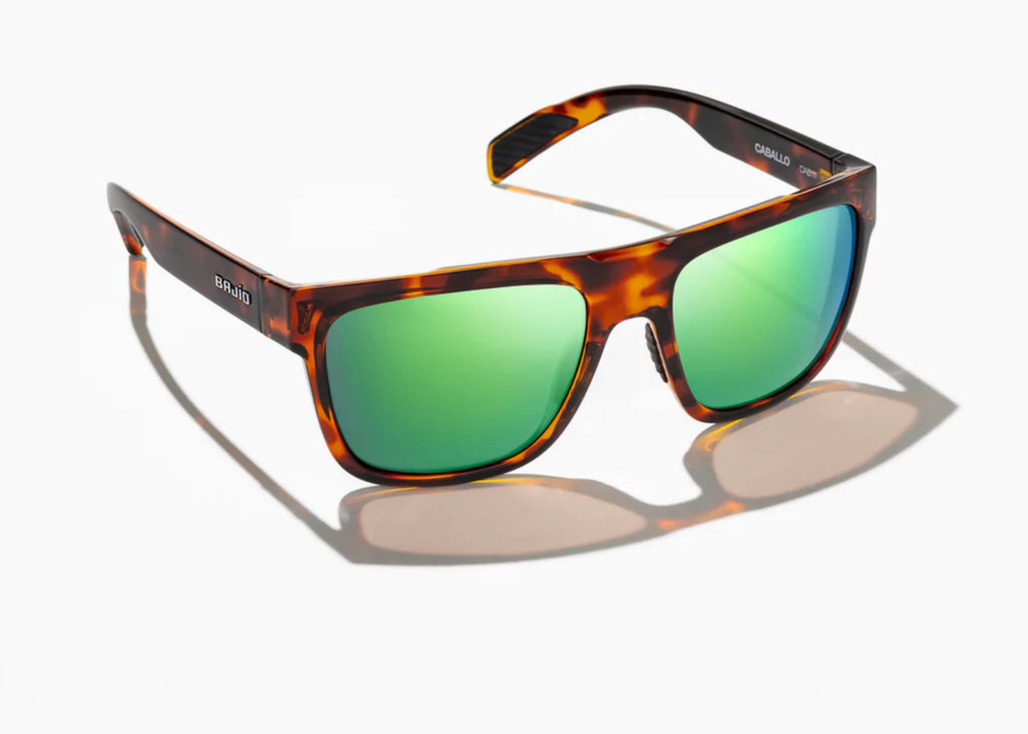 Caballo | Brown Tortoise Gloss Frame | Green Mirror Polycarbonate Lenses | Bajio