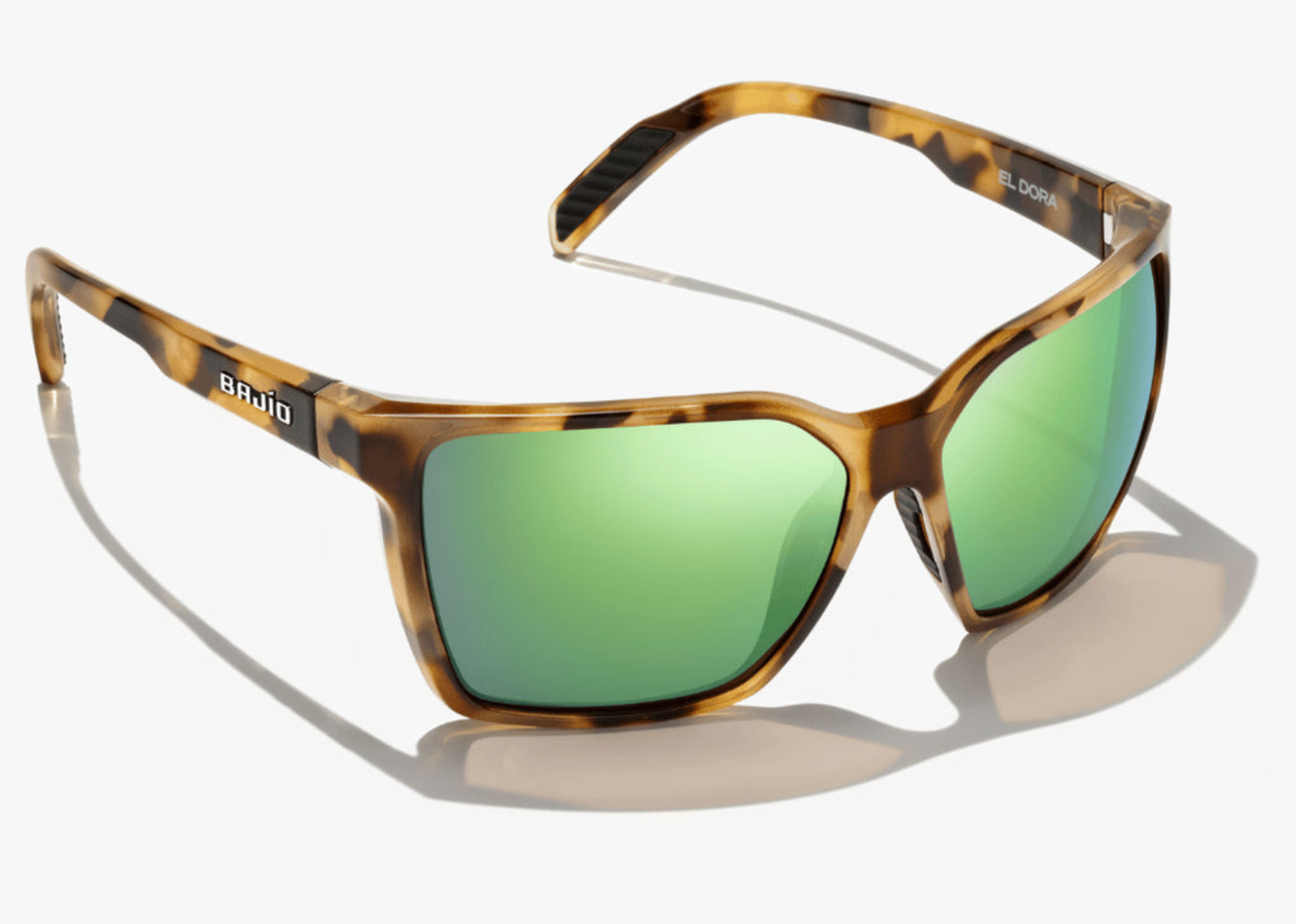 Eldora | Beige Tortoise Gloss Frame | Green Mirror Glass Lenses | Bajio