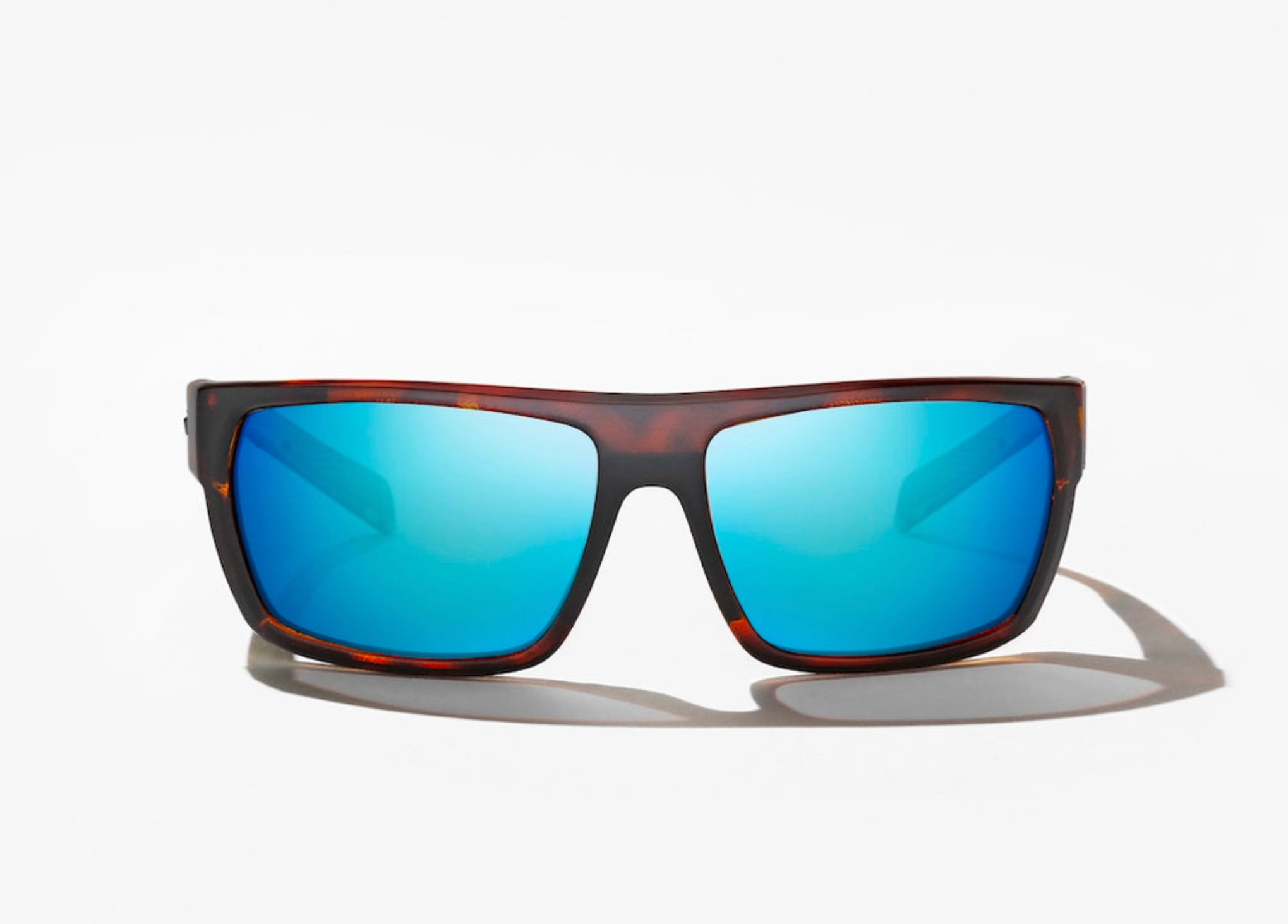 Palometa | Brown Tortoise Matte Frame | Blue Mirror Glass Lenses