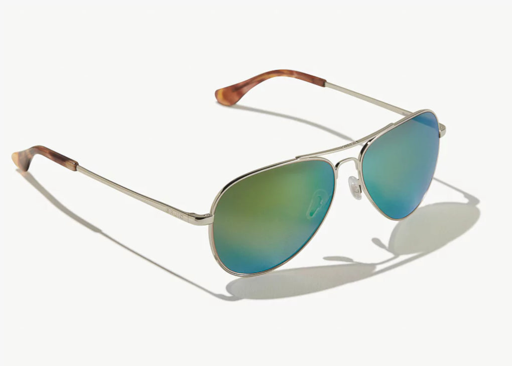 Soldado | Silver Gloss Frame | Green Mirror Polycarbonate Lenses | Bajio