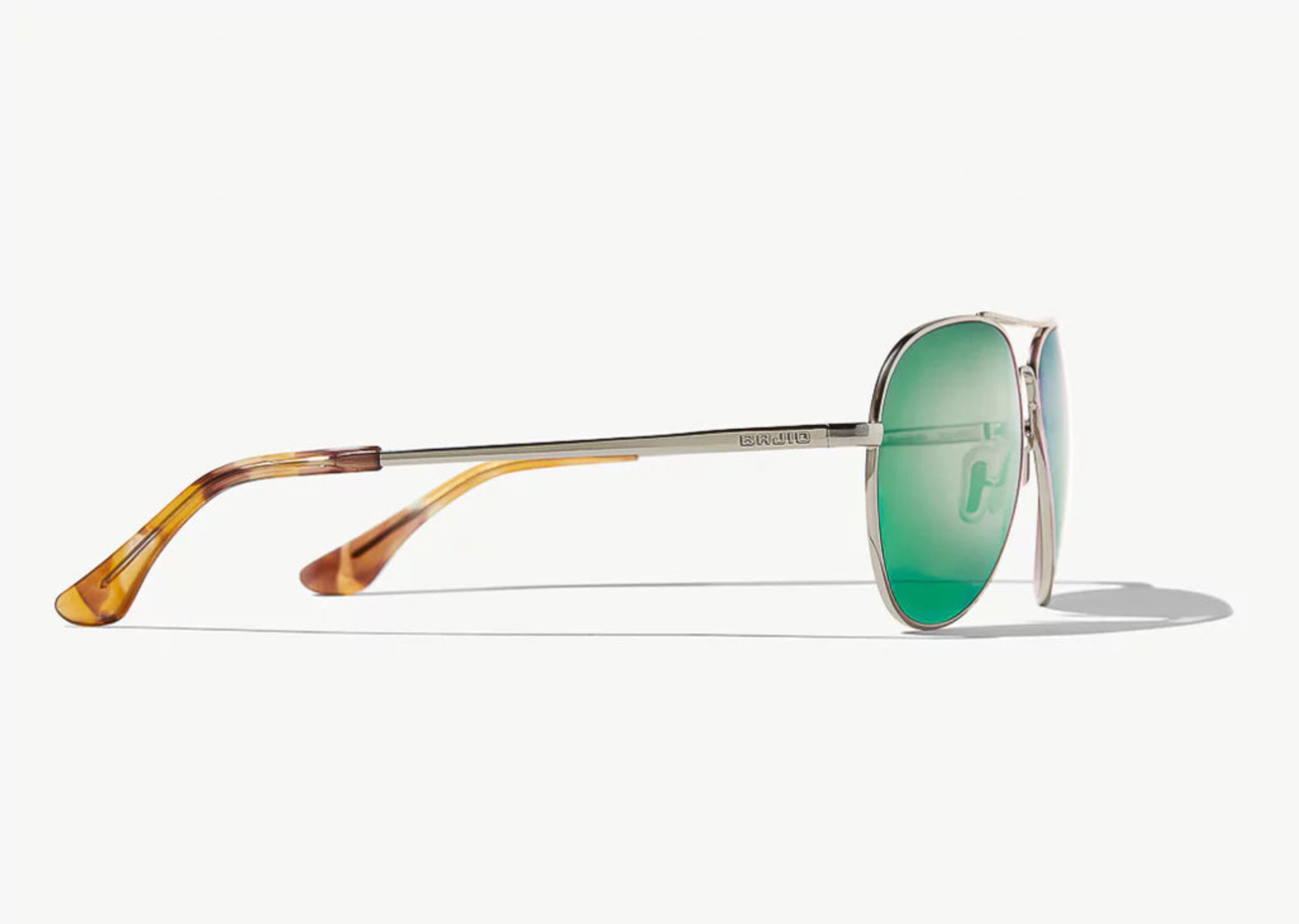 Soldado | Silver Gloss Frame | Green Mirror Polycarbonate Lenses | Bajio
