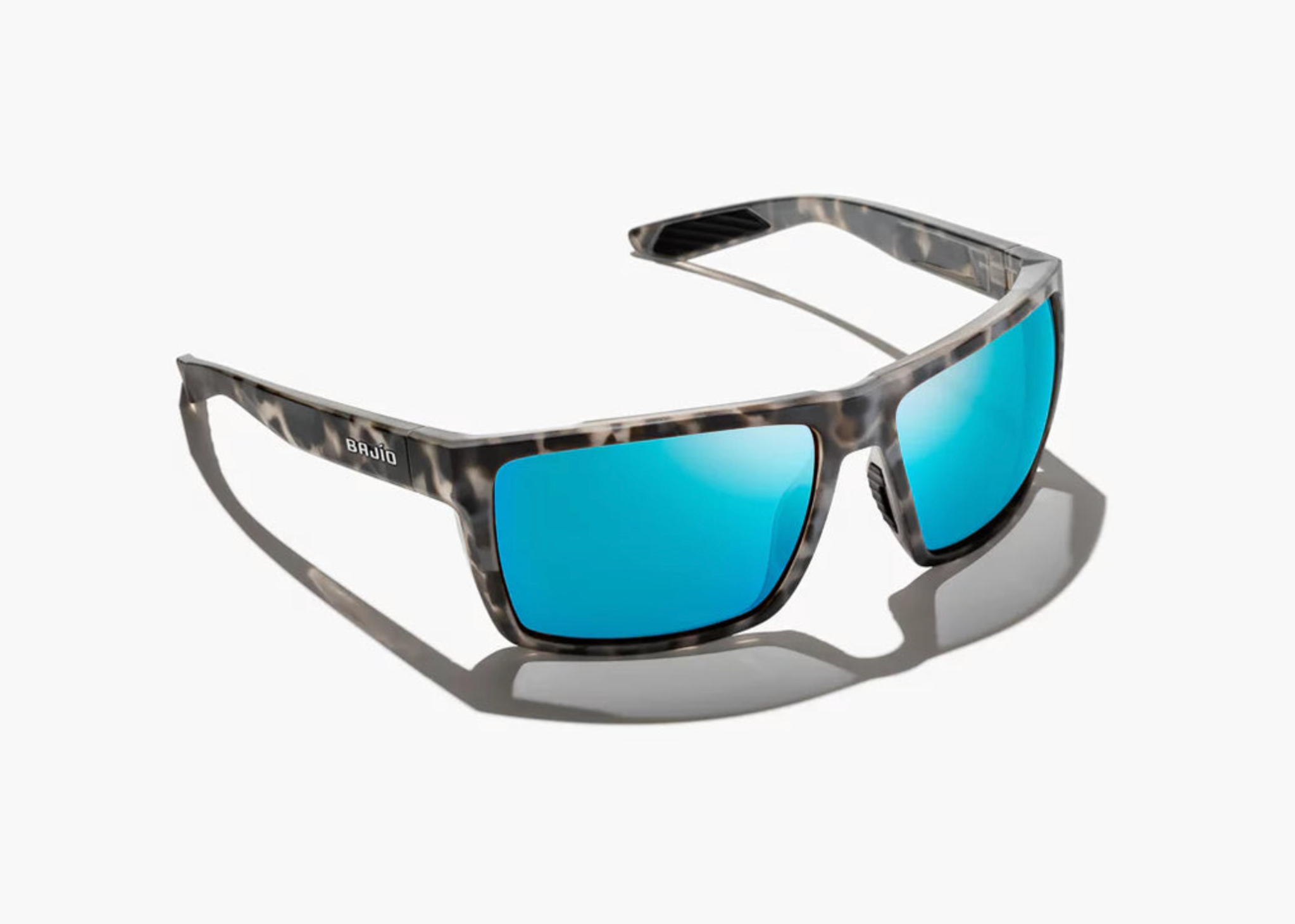 Stiltsville | Grey Tortoise Matte Frame | Blue Mirror Glass Lenses