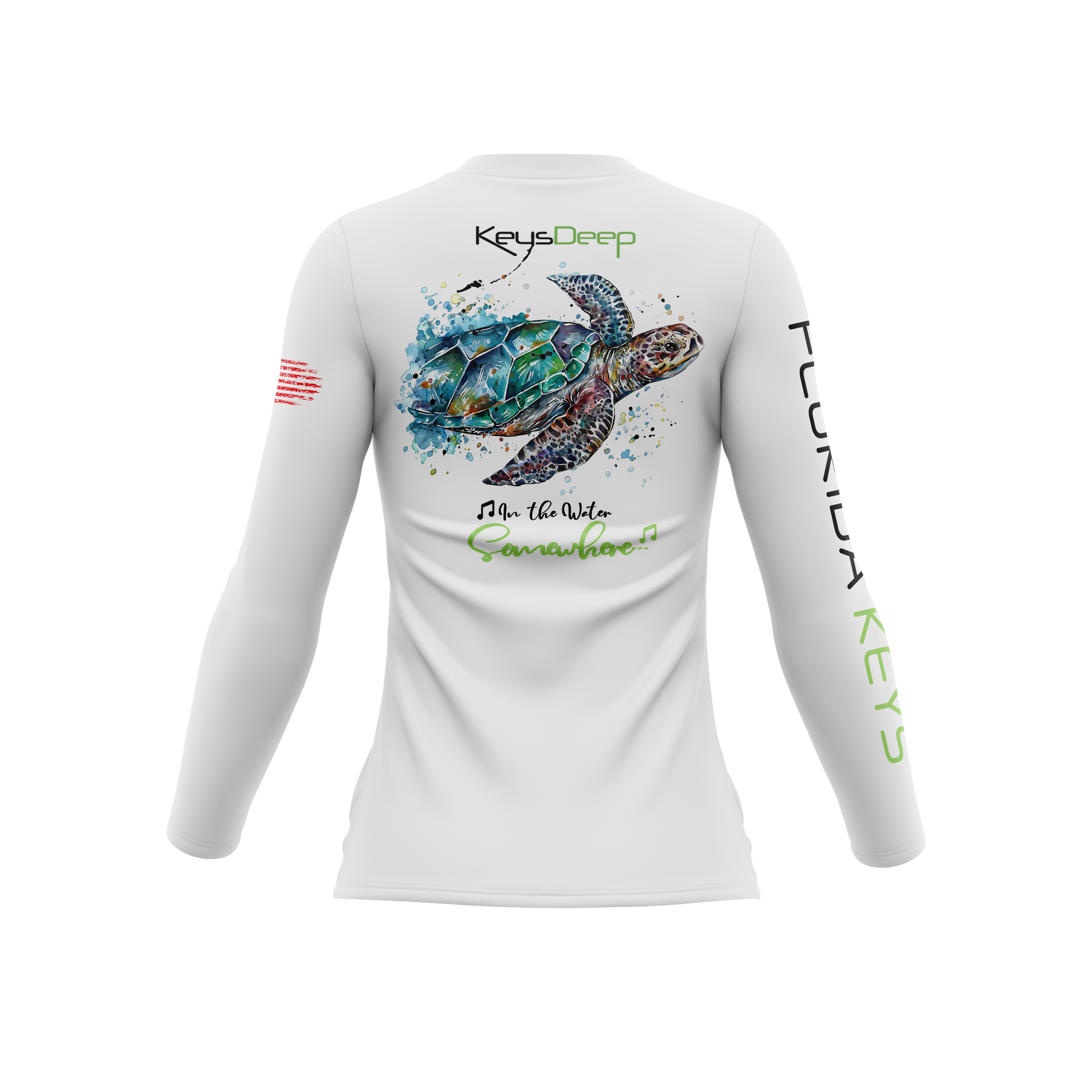 Ladies | Sea Turtle | White | Long Sleeve